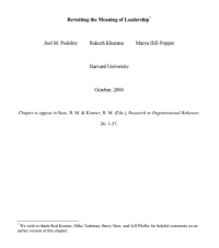 Image of Article - Revisiting the Meaning of Leadership Vol. 26, No. 1, Hal. 1-36