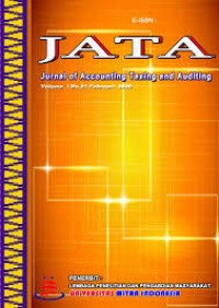 Image of JATA Jurnal of Accounting Taxing and Auditing Vol. 5 No. 01 2024