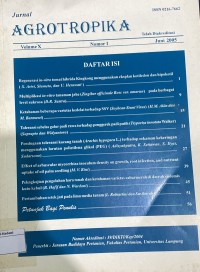 Image of Jurnal Agrotropika Vol. X No. 1 Juni 2005