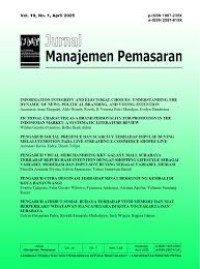 Image of Jurnal Manajemen Dan Pemasaran Vol. 13 No. 1 April 2019