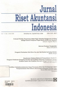 Image of Jurnal Riset Akuntansi Indonesia Vol. 8 No. 1, Januari 2005