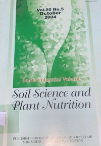 Image of Soil Science and Plant Nutrition Vol. 51 No. 1