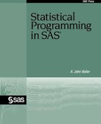 Image of Statistical programming in SAS