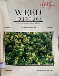 Image of Weed Technology Vol. 10 No. 4 October - December 1996